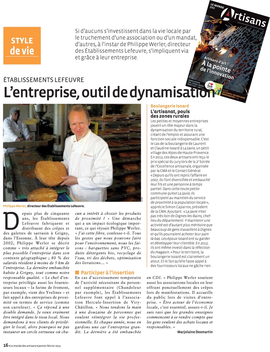 L'implication locale d'un fabricant dans sa ville